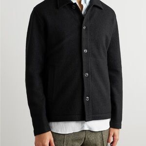 Men's NN. 07 Black Wool Shirt Jacket